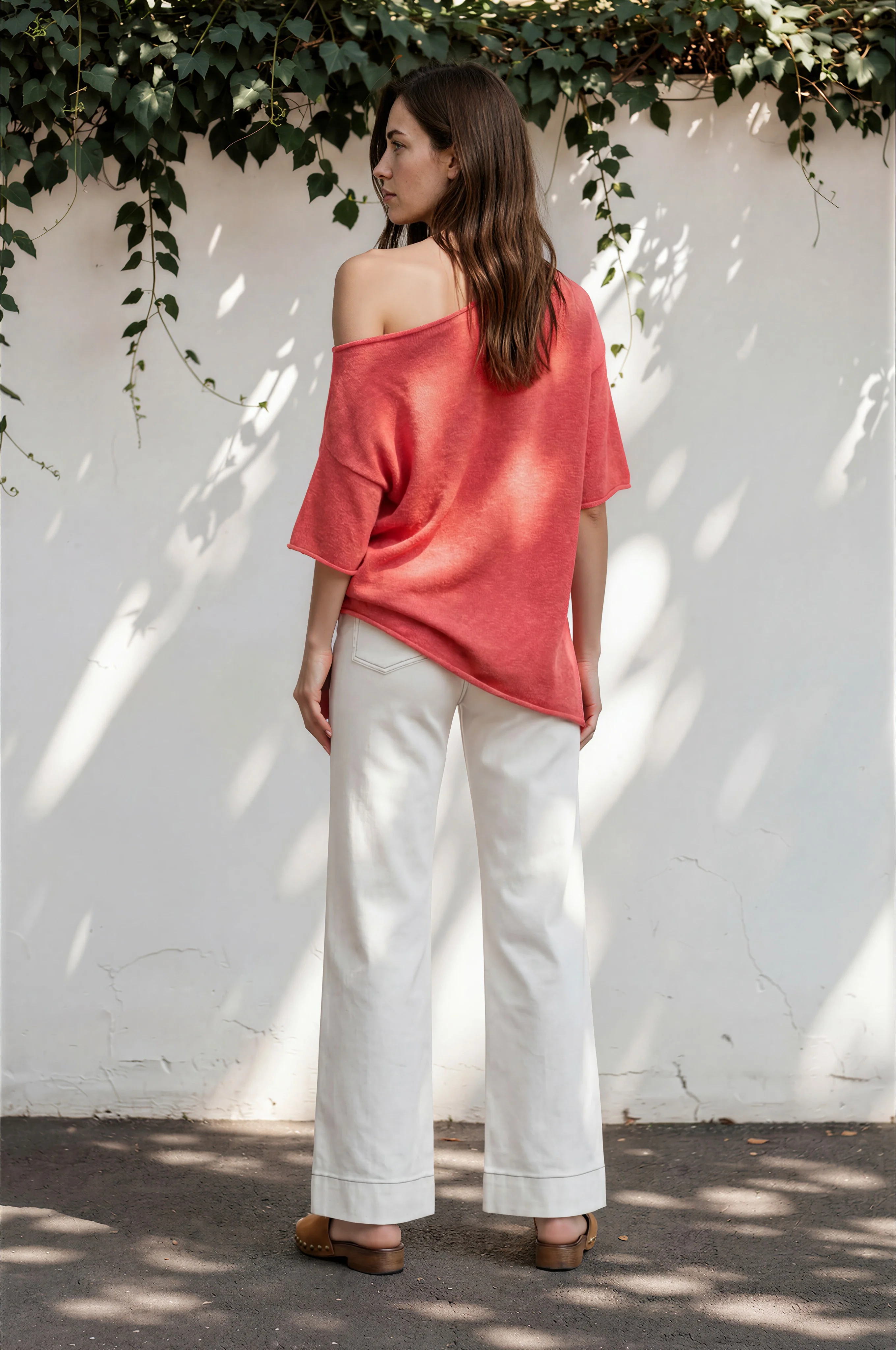 Cindy Wide Leg Jeans in White - Image 11